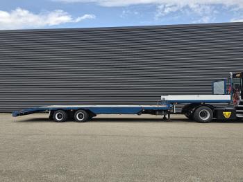 SEMI TRAILER / EXTENDABLE / 2 X STEERING AXLE / WHEEL WELL / RAD MULDE
